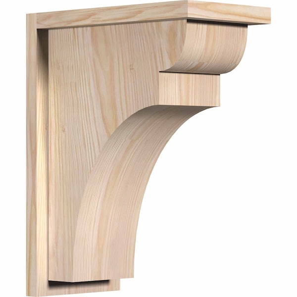 Ekena Millwork Yorktown Smooth Corbel w/Backplate, Douglas Fir, 7 1/2"W x 14"D x 18"H COR08X14X18YOR01SDF - main